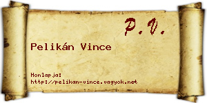 Pelikán Vince névjegykártya