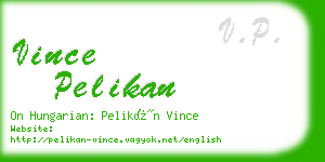 vince pelikan business card